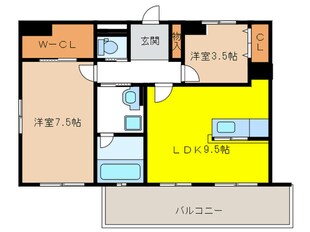 MODERN　PALAZZO天神南Leafの物件間取画像